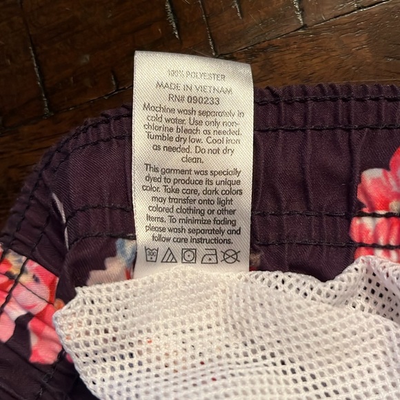 Pac Sub Floral Swim Shorts- Dark Maroon - Picture 6 of 6